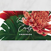 "Tropical Bouquet" - Place Cards in Basil by Elly - Detail