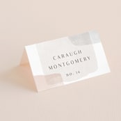"Sculpture Garden" - Place Cards in Desert by Hooray Creative - Folded with Free Guest Printing