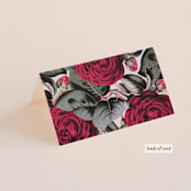 "Flowing Initials" - Place Cards in Ivory by Hooray Creative - Folded Back of Card