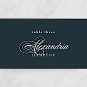 "Traditional" - Place Cards in Navy by lena barakat - Detail