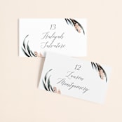 "Maya Rustica" - Place Cards in Rose by Petra Kern - Front with Free Guest Printing