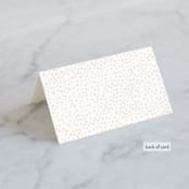 "Textured Dots" - Place Cards in Blush by Emily Sabol Goss - Folded Back of Card