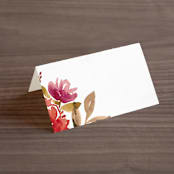 "Autumn Vows" - Place Cards in Burnt Orange by Chris Griffith - Blank front
