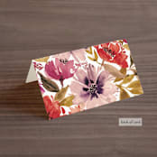 "Autumn Vows" - Place Cards in Burnt Orange by Chris Griffith - Folded Back of Card