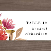 "Autumn Vows" - Place Cards in Burnt Orange by Chris Griffith - Detail