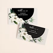 "Botanical Ring" - Place Cards in Ivory by Susan Moyal - Front with Free Guest Printing