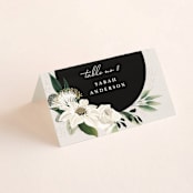 "Botanical Ring" - Place Cards in Ivory by Susan Moyal - Folded with Free Guest Printing