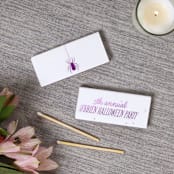 "Annual Halloween Party Matchbox, set of 50" - Party Matches and Matchbooks in black by ForYourParty