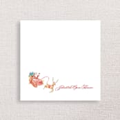 "Santa and Reindeer Open House Premium Napkins" - Party Napkins in white by Papel Custom Design