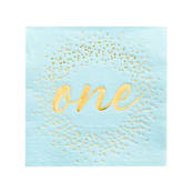 "Blue Onederland Cocktail Napkins - Pack of 20" - Party Napkins in blue by Jollity and Co