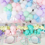 "Pastel Skull Large Napkins - Set of 16" - Party Napkins in white by Jollity and Co