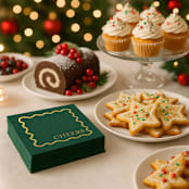 "Cheers Holiday Premium Cocktail Napkins" - Party Napkins in green by Papel Custom Design