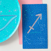 "Zodiac Sagittarius Large Napkins - set of 16" - Party Napkins in blue by Jollity and Co