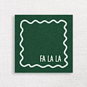 "Fa La La Holiday Premium Cocktail Napkins" - Party Napkins in green by Papel Custom Design