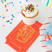 "Off to the Fair "Admit One" Napkins - Pack of 16" - Party Napkins in multicolor by Jollity and Co