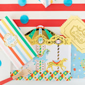 "Off to the Fair "Admit One" Napkins - Pack of 16" - Party Napkins in multicolor by Jollity and Co