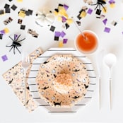 "Hocus Pocus Large Napkins- Set of 16" - Party Napkins in orange by Jollity and Co