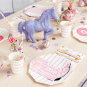 "Pony Tales Large "Boot" Napkins - Pack of 16" - Party Napkins in pink by Jollity and Co