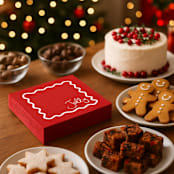 "Jolly Squiggle Border Premium Cocktail Napkins" - Party Napkins in red by Papel Custom Design