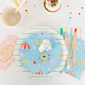 "Off to the Fair Guest Napkins - Pack of 16" - Party Napkins in multicolor by Jollity and Co