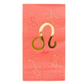 "Zodiac Leo Guest Napkins - Set of 16" - Party Napkins in pink by Jollity and Co