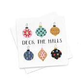 "Deck The Halls Napkin Pack, cocktail size, pack of 50" - Party Napkins in multicolor by ForYourParty