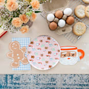 "Baking Spirits Bright White Santa Mug Large Napkins - Set of 16" - Party Napkins in multicolor by Jollity and Co