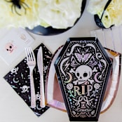 "Doomsday Large Napkins - Set of 16" - Party Napkins in black by Jollity and Co