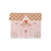 "Baking Spirits Bright Pink Gingerbread House Large Napkins - Set of 16" - Party Napkins in pink by Jollity and Co