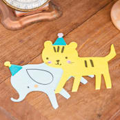 "Little Celebrations Elephant Petite Napkins - Set of 16" - Party Napkins in blue by Jollity and Co