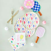 "Pickleball Social Club Dinner Plates - Set of 8" - Party Plates and Bowls in multicolor by Jollity and Co