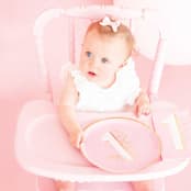 "Pink Onederland Dinner Plates - Pack of 8" - Party Plates and Bowls in pink by Jollity and Co