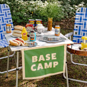 "Camp Explorer RV Large Plates - Set of 8" - Party Plates and Bowls in silver by Jollity and Co