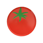 "Le Dinner Tomato Dessert Plates - Set of 8" - Party Plates and Bowls in red by Jollity and Co