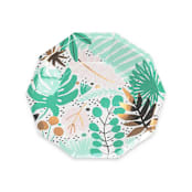 "Tropicale Small Plates" - Party Plates and Bowls in green by Jollity and Co
