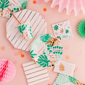 "Tropicale Small Plates" - Party Plates and Bowls in green by Jollity and Co