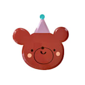 "Little Celebrations Monkey Large Plates - Set of 8" - Party Plates and Bowls in brown by Jollity and Co