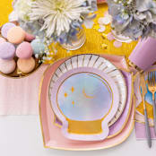 "Fortune Teller Ball Dinner Plates - Set of 12" - Party Plates and Bowls in purple by Jollity and Co
