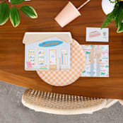 "Surf's Up "Surf Shop" Large Plates - Set of 8" - Party Plates and Bowls in multicolor by Jollity and Co