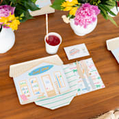 "Surf's Up "Surf Shop" Large Plates - Set of 8" - Party Plates and Bowls in multicolor by Jollity and Co