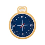 "Camp Explorer Compass Small Plates - Set of 8" - Party Plates and Bowls in blue by Jollity and Co