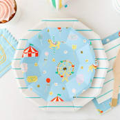 "Off to the Fair Small Plates - Pack of 8" - Party Plates and Bowls in multicolor by Jollity and Co