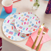 "Book Club Dinner Plates - Set of 8" - Party Plates and Bowls in multicolor by Jollity and Co