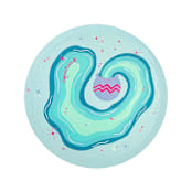 "Zodiac Aquarius Dinner Plates - Set of 8" - Party Plates and Bowls in blue by Jollity and Co