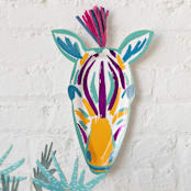 "Safari Zebra Platter - Pack of 4" - Party Plates and Bowls in multicolor by MA FÊTE