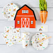 "On the Farm Small Plates - Pack of 8" - Party Plates and Bowls in multicolor by Jollity and Co