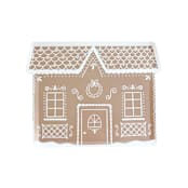 "Baking Spirits Bright Gingerbread House Large Plates - Set of 8" - Party Plates and Bowls in brown by Jollity and Co
