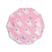 "Spooked Small Plates" - Party Plates and Bowls in pink by Jollity and Co