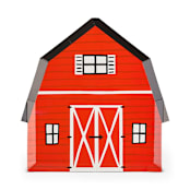 "On the Farm Large Plates - Pack of 8" - Party Plates and Bowls in red by Jollity and Co