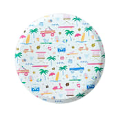 "Surf's Up Large Plates - Set of 8" - Party Plates and Bowls in multicolor by Jollity and Co